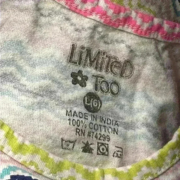 Limited Too- Bright Multi-Color Tank Top Dress-Girls size 6 - Picture 4 of 4